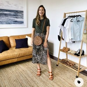 Abercrombie and Fitch Leopard Skirt with Slit